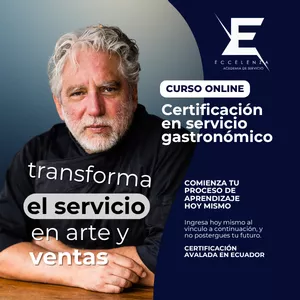 Imagen de portada para Curso online Certificación en Servicio Gastronómico