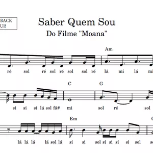 Imagem de capa para o Ebook Saber Quem Sou (Do Filme Moana) - Partitura Facilitada com Playback