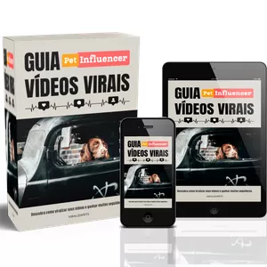 Imagem de capa para o Ebook Guia vídeos virais para pet influencer (Ebook)