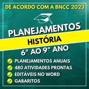 Imagem do curso HISTÓRIA - Planejamentos do 6º ao 9º ano - BNCC 2023