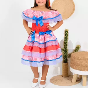 Imagem de capa para o Ebook Molde Vestido Festa Junina Tomara-Que-Caia Infantil (2 aos 14 anos)