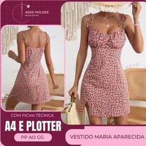 Imagem de capa para o Curso online VESTIDO MARIA APARECIDA - Molde em PDF