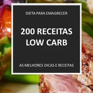 Imagem de capa para o Ebook +200 Receitas LowCarb