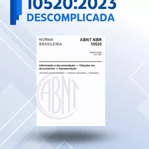 Imagem de capa para o Ebook E-BOOK - ABNT NBR 10520:2023 Descomplicada