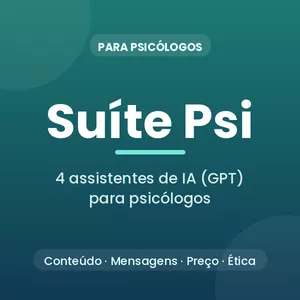Imagem do curso Suíte Psi: 4 Assistentes de IA (GPT) para Psicólogos