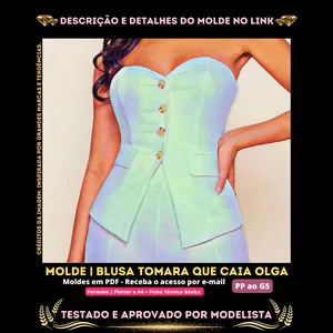 Imagem de capa para o Curso online [Molde em PDF] - Blusa Tomara que Caia Olga ID 2927710 [PP ao G5]✨