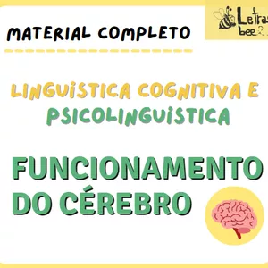 Imagem de capa para o Ebook Funcionamento do cérebro ( Linguística Cognitiva e Psicolinguística) 