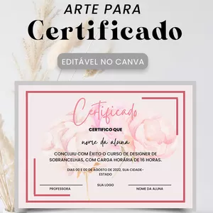 Imagem de capa para o Ebook Certificado Editável Canva