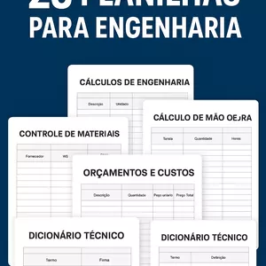 Imagem de capa para o Ebook Pack Engenharia – Planilhas Profissionais