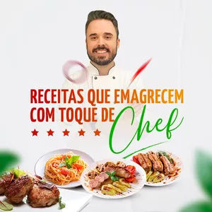 Imagem de capa para o Ebook Receitas que Emagrecem com Toque de Chef