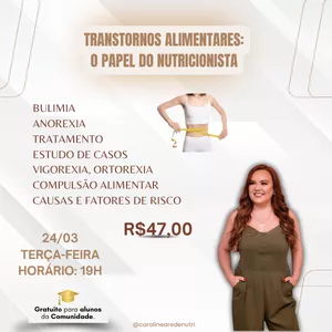 Imagem do curso TRANSTORNOS ALIMENTARES: O PAPEL DO NUTRICIONISTA
