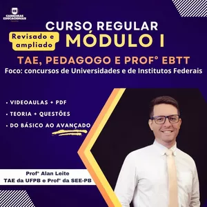 Imagem de capa para o Curso online TAE, Pedagogo e Professor EBTT (Módulo 1)
