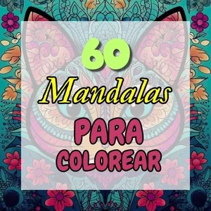 Imagen de portada para Ebook 60 mandalas de gatos para colorear ✨