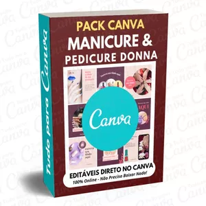 Imagem principal do produto Canva Pack Editável - Manicure & Pedicure Donna + 5 Kits Bônus