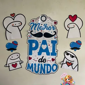 Imagem de capa para o Curso online Kit Dia dos Pais Florks – Painel + 2 Lembrancinhas Super Divertidas! 💙
