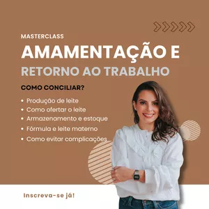 Imagem de capa para o Evento online Masterclass - Retorno ao Trabalho e Amamentação
