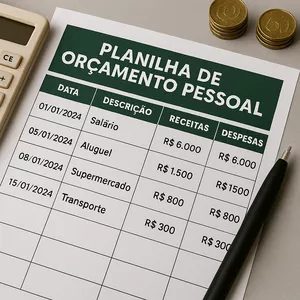 Imagem de capa para o Ebook Planilha de Orçamento Doméstico - Completa