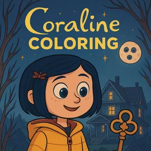 Imagem de capa para o Ebook Livro para colorir Coraline