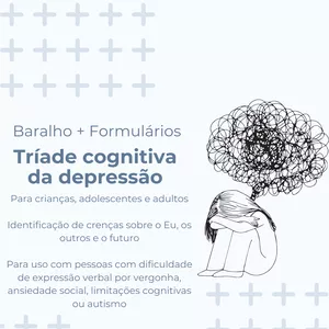 Imagem de capa para o Ebook Baralho Tríade Cognitiva da Depressão para crianças, adolescentes e adultos