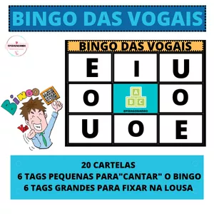 Imagem de capa para o Ebook BINGO DAS VOGAIS