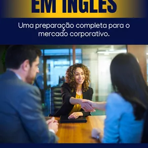 Imagem de capa para o Ebook Destravando a entrevista em inglês