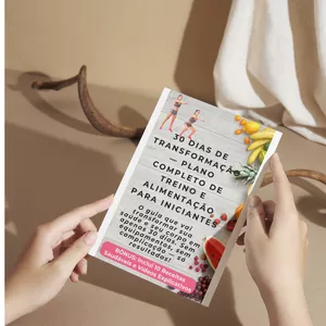 Imagem de capa para o Ebook Plano Completo de Treino e Alimentação para Iniciantes