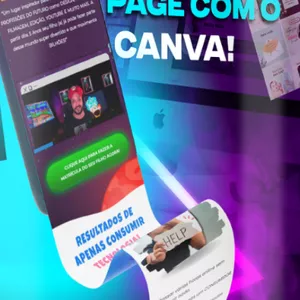 Imagem de capa para o Curso online Landing Page com o Canva