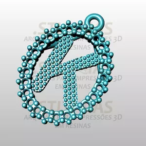 Imagem de capa para o Curso online PINGENTE LETRA K Arquivo para impressão 3D. Formato STL