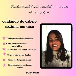 Imagem de capa para o Curso online cuidando do cabelo sozinha em casa