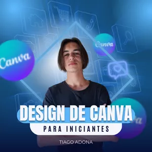 Imagem de capa para o Curso online Design de Canva para Iniciantes