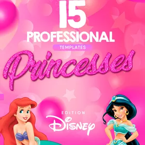 Cover image for Ebook 15 Professional Disney Princess Stencils 👑
