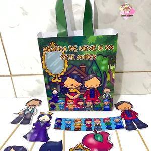 Imagem de capa para o Ebook 💜Sacola teatral branca de neve e os Sete Anões 💜