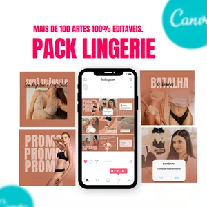 Imagem do curso PACK CANVA LINGERIE 
