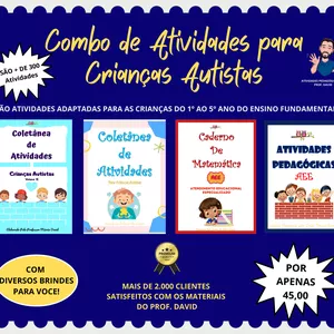 Imagem de capa para o Ebook COMBO ESPECIAL DE ATIVIDADES PARA CRIANÇAS AUTISTAS