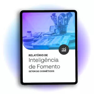 Imagem de capa para o Ebook  Relatório de Inteligência de Fomento - Cosméticos [versão setorial light]