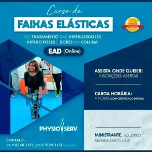 Imagem de Curso de Faixas Elásticas no Tratamento das Hiperlordoses, Hipercifoses e Dores na Coluna criado por Physioserv na hotmart
