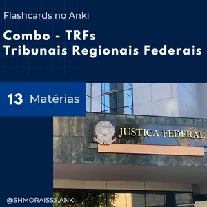 Imagem de capa para o Curso online Flashcards TRF - Combo para Revisão (ANKI)
