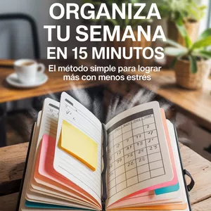 Imagen de portada para Ebook Organiza tu semana en 15 minutos: El método simple para lograr más con menos estrés