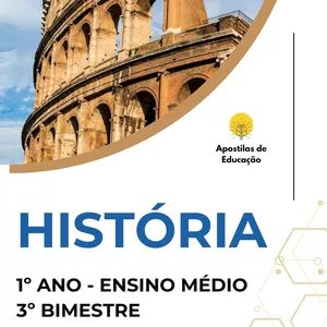 Imagem de capa para o Ebook História 1º Ano 3º Bimestre (Ensino Médio) - Apostila com Planos de Aula