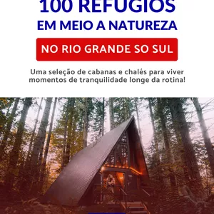 Imagem de capa para o Ebook 100 Hospedagens em Meio a Natureza no Rio Grande do Sul