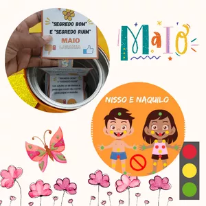 Imagem de capa para o Ebook Kit Maio Laranja- Luva Musical + Atividades +Lata de Perguntas 