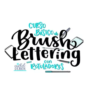 Imagen de portada para Curso online Curso Básico de Brush Lettering con Rotuladores de Cristel Design