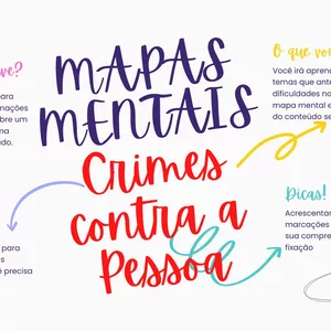 Imagem de capa para o Ebook Mapas Mentais Crimes contra a Pessoa 