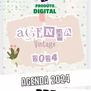 Imagen de portada para Curso online Agenda estilo vintage 2024, (pdf imprimible)