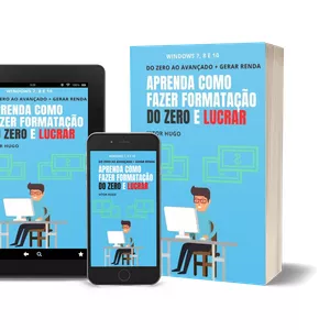 Imagem de capa para o Ebook Aprenda a formatar Computadores e Notebook Em 24horas