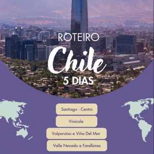 Imagem de capa para o Ebook Roteiro de Viagem - Chile - 5 Dias