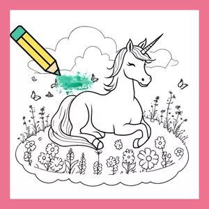 Imagem de capa para o Curso online Mais "50 desenhos para MENINAS" colorirem. PDFs prontos para impressão