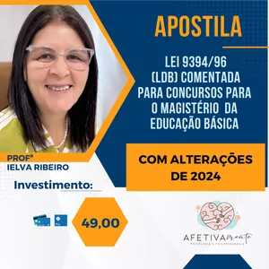 Imagem de capa para o Ebook Apostila LDB  - Com atualizações de 2024.