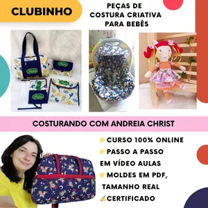 Imagem de capa para o Curso online Peças de Costura Criativa para Bebês. 