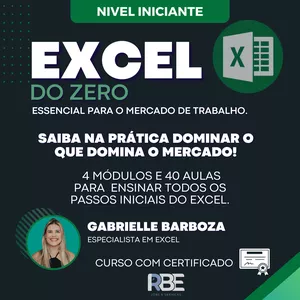 Imagem de Excel do Zero - Essencial para o Mercado de Trabalho criado por Rede Balcão de Empregos na hotmart